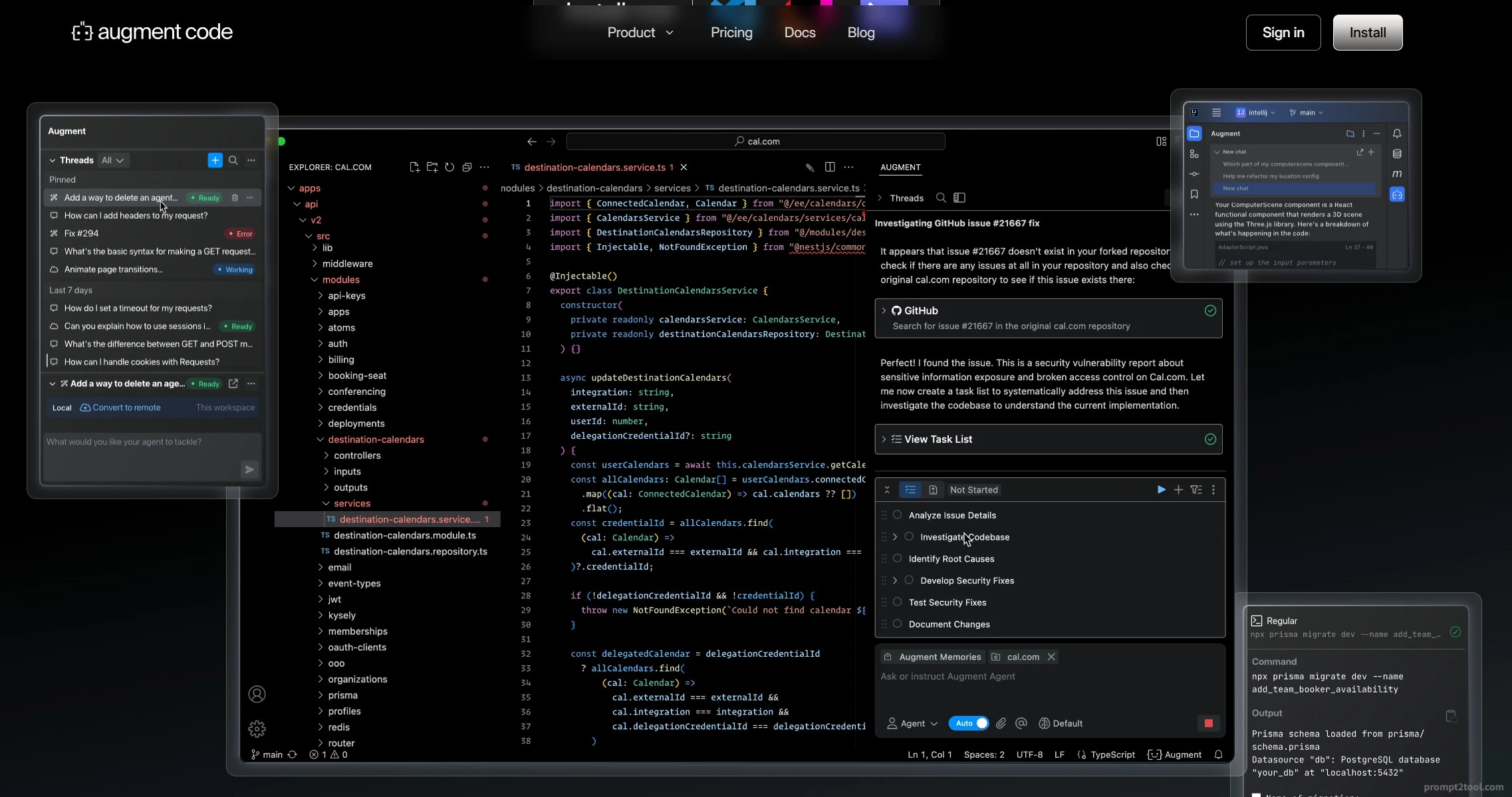 Augment Code - prompt2tool screenshot 1 of 2