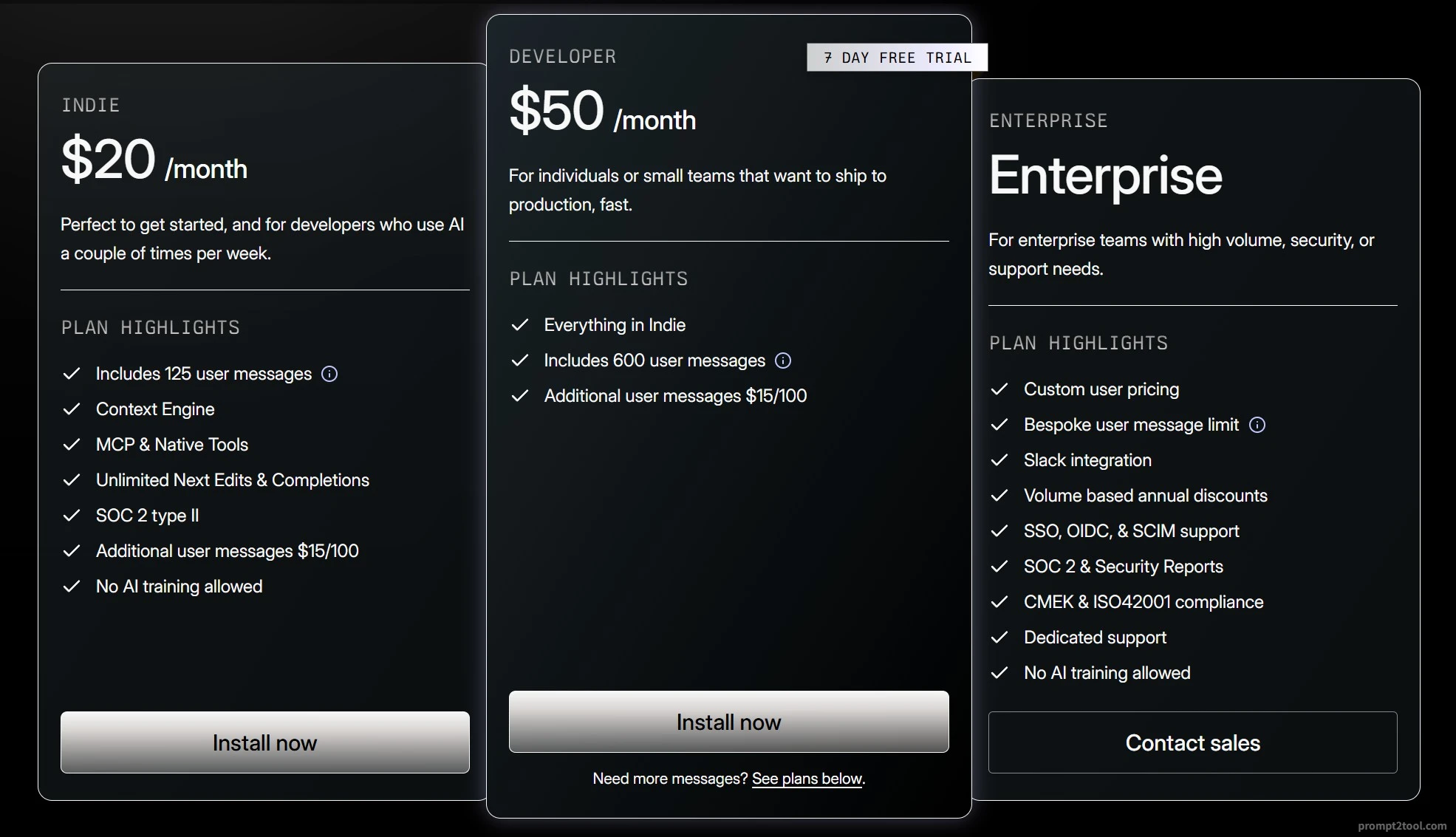 Augment Code - prompt2tool screenshot 2 of 2