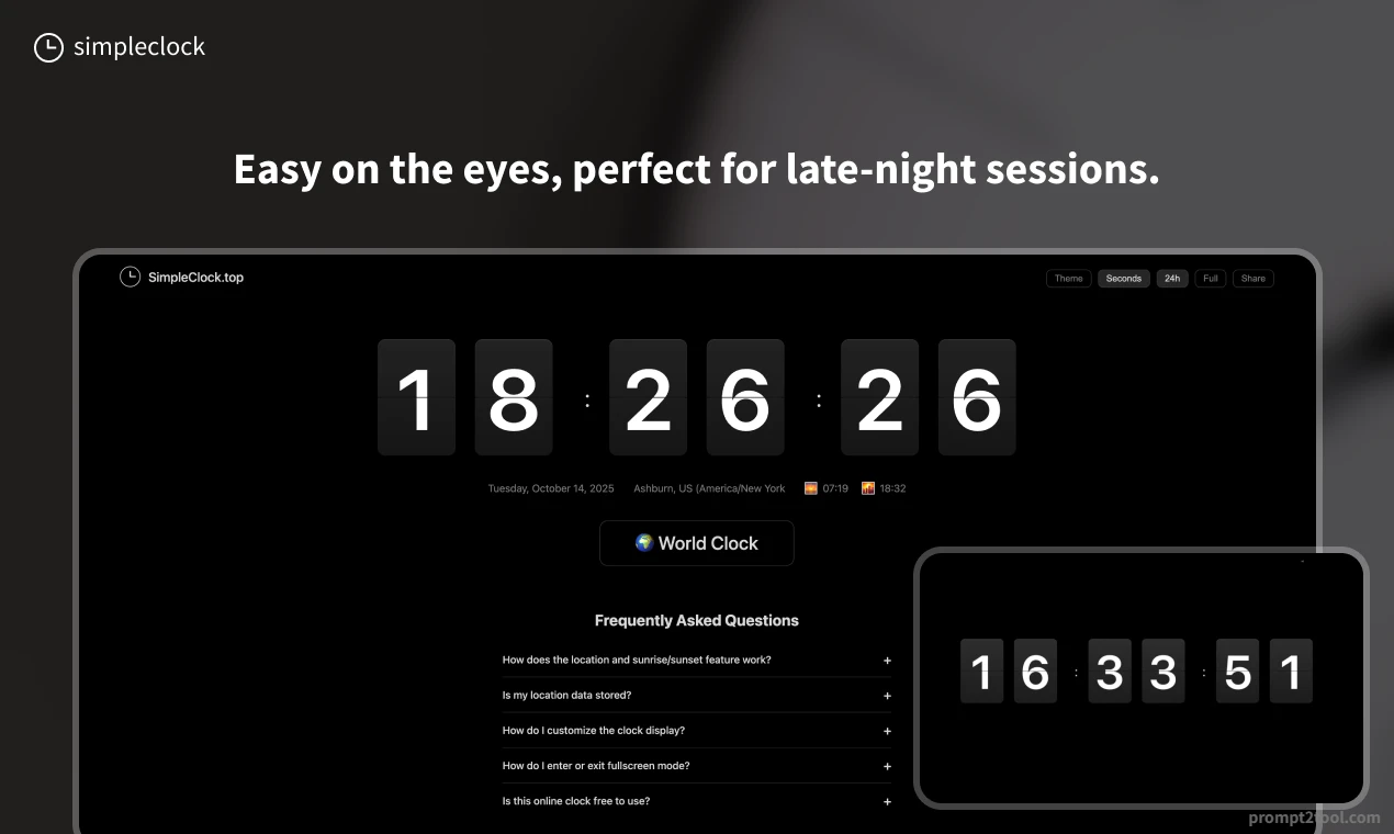 SimpleClock - prompt2tool screenshot 2 of 4