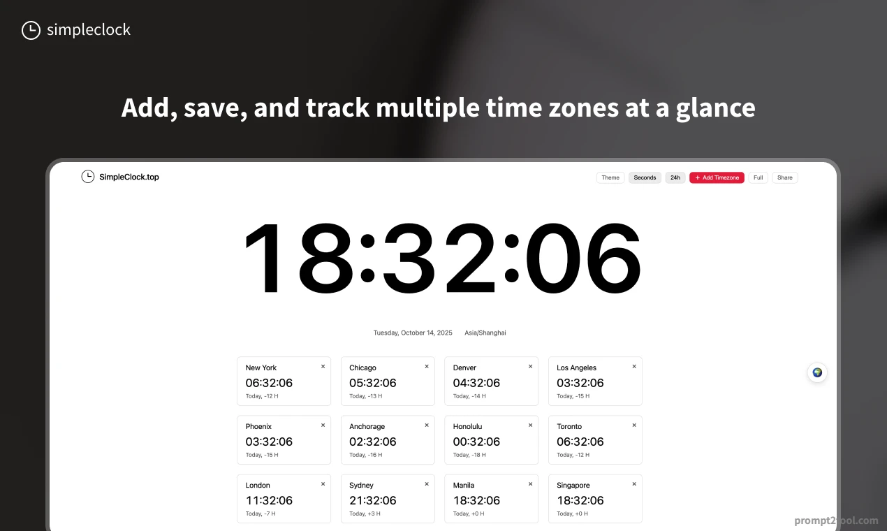 SimpleClock - prompt2tool screenshot 3 of 4