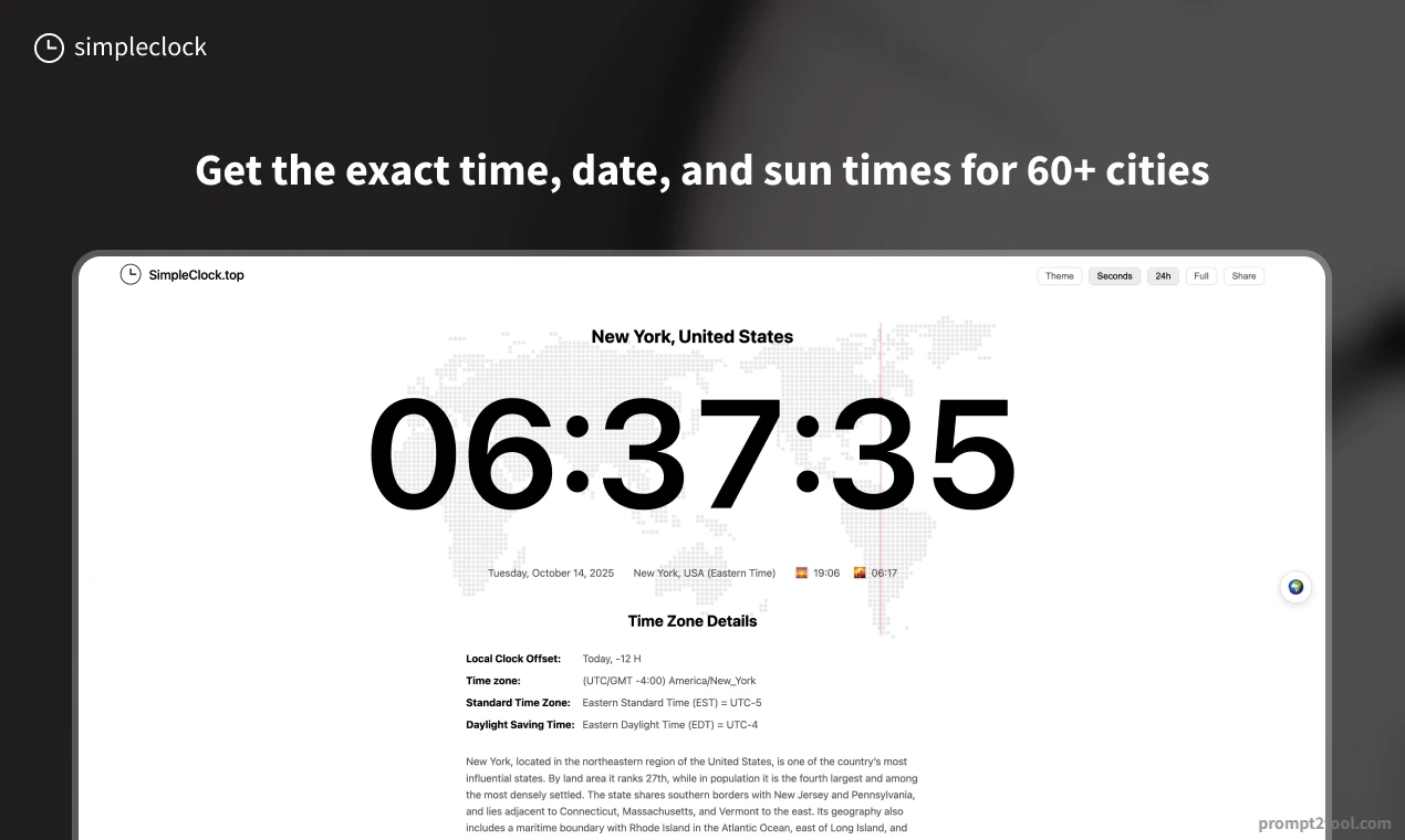 SimpleClock - prompt2tool screenshot 4 of 4